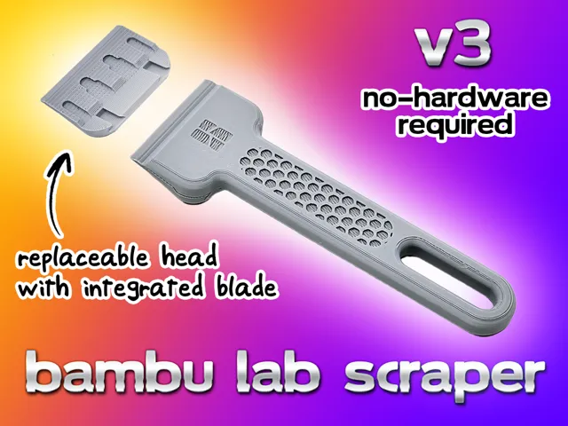 No-Hardware Bambu Lab Scraper for Plastic Blades