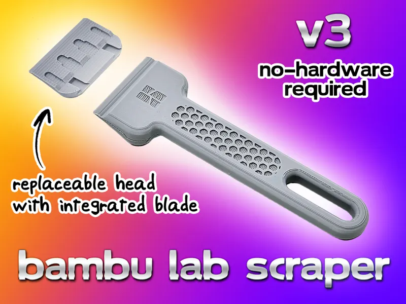 No-Hardware Bambu Lab Scraper for Plastic Blades