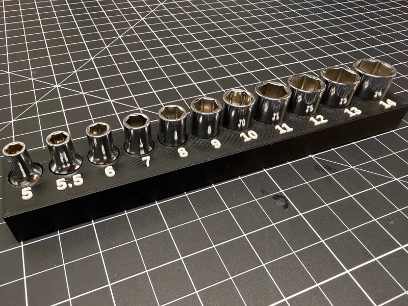 Icon 1/4" Drive Metric Shallow Socket Organizer