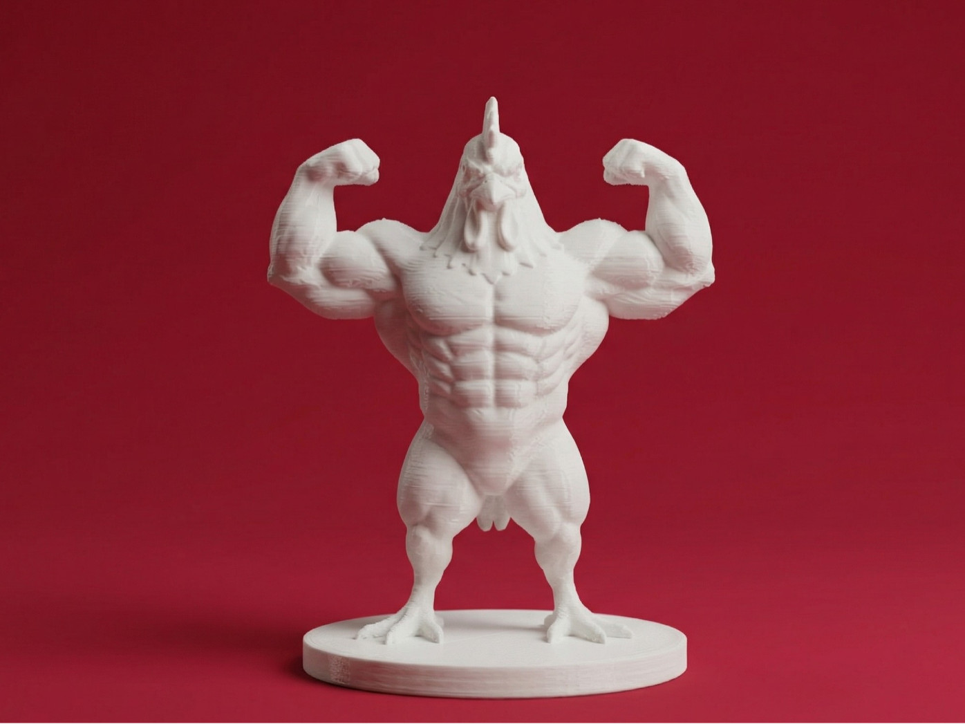 Bodybuilder Chicken – Strong Meme Figurine