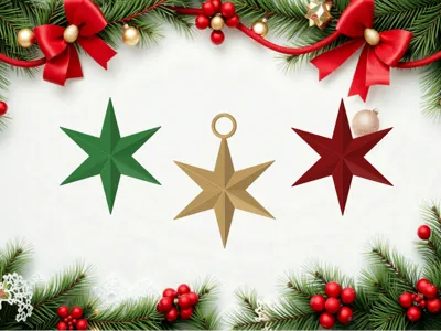 Festive 6-Point Star Ornament / Wall Hanging
