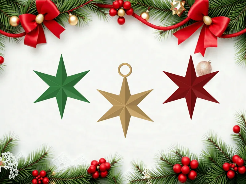 Festive 6-Point Star Ornament / Wall Hanging