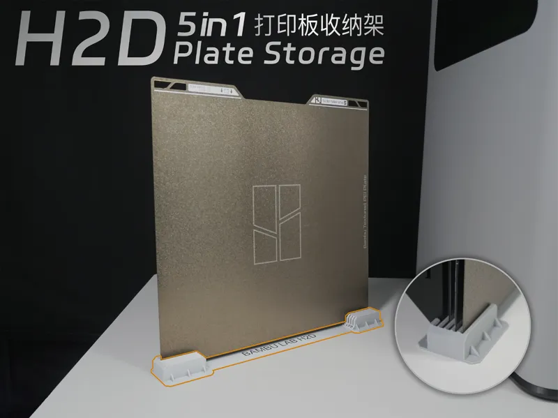 H2D 打印板收纳支架｜5合1