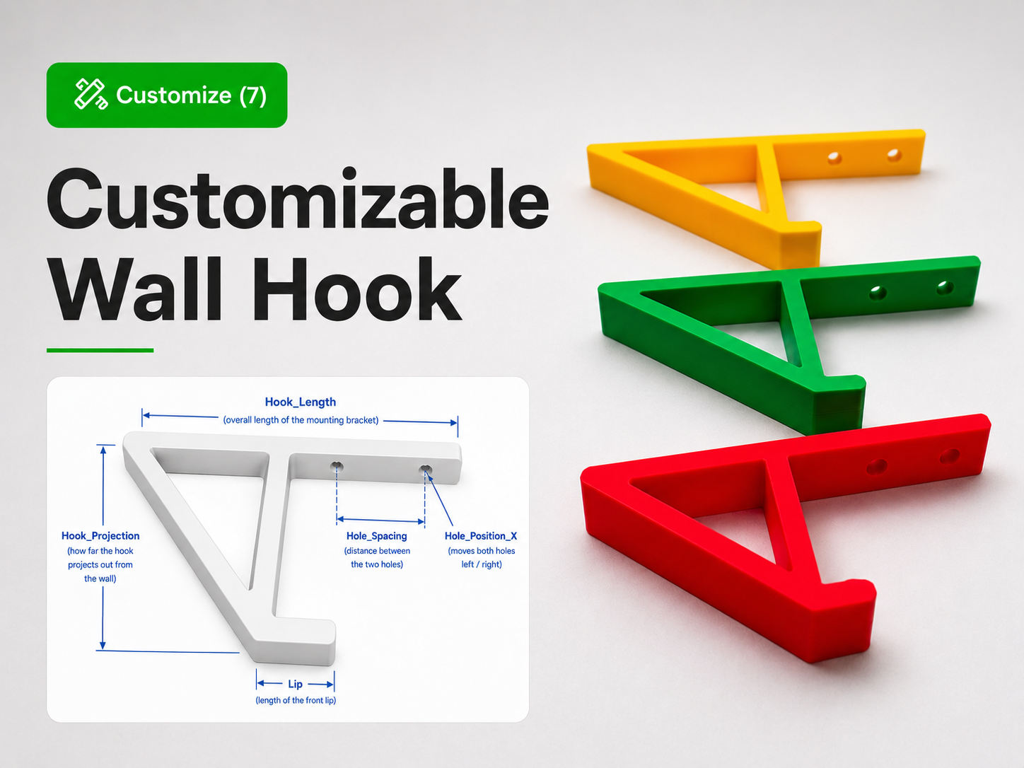 Customizable Wall Hook
