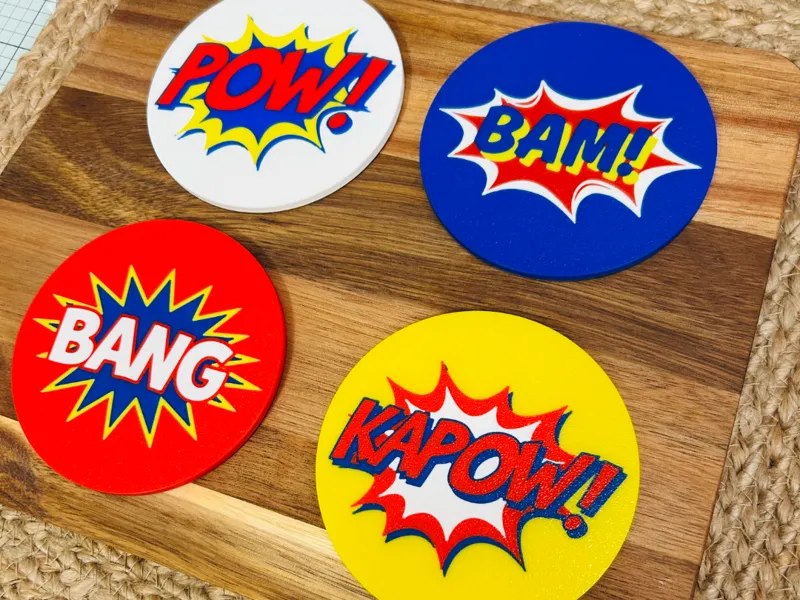 Pop Art Retro Coasters Bang