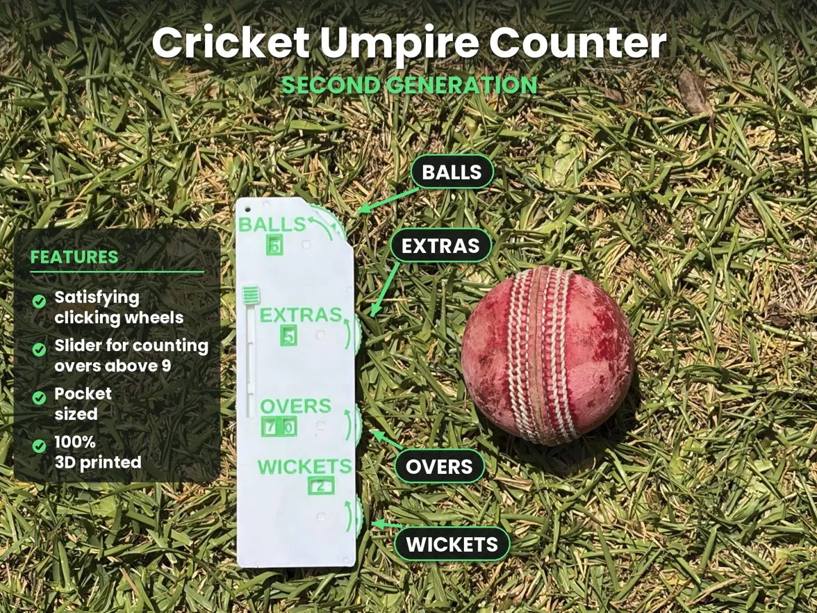 Cricket Umpire Counter - Second Generation - Free 3D Print Model ...