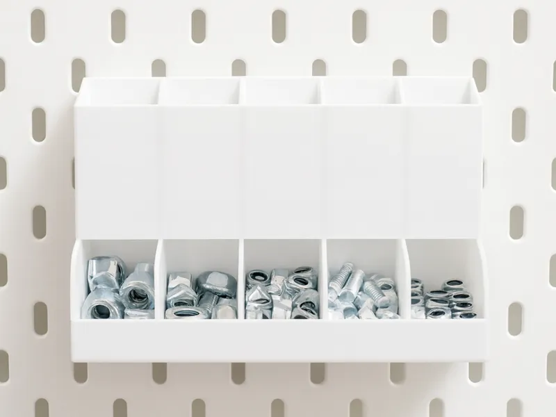 Organizer a gravità minuteria ikea skadis-dadi