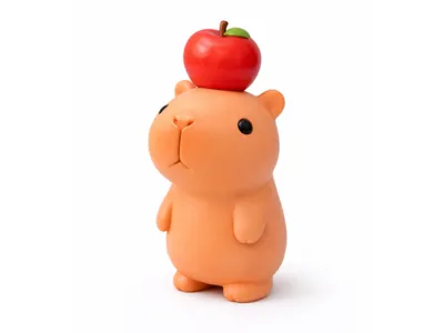 Capybara with Apple