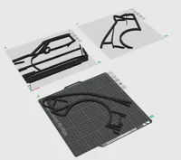 Décoration murale silhouette Chevrolet Corvette 1967 — photo 3
