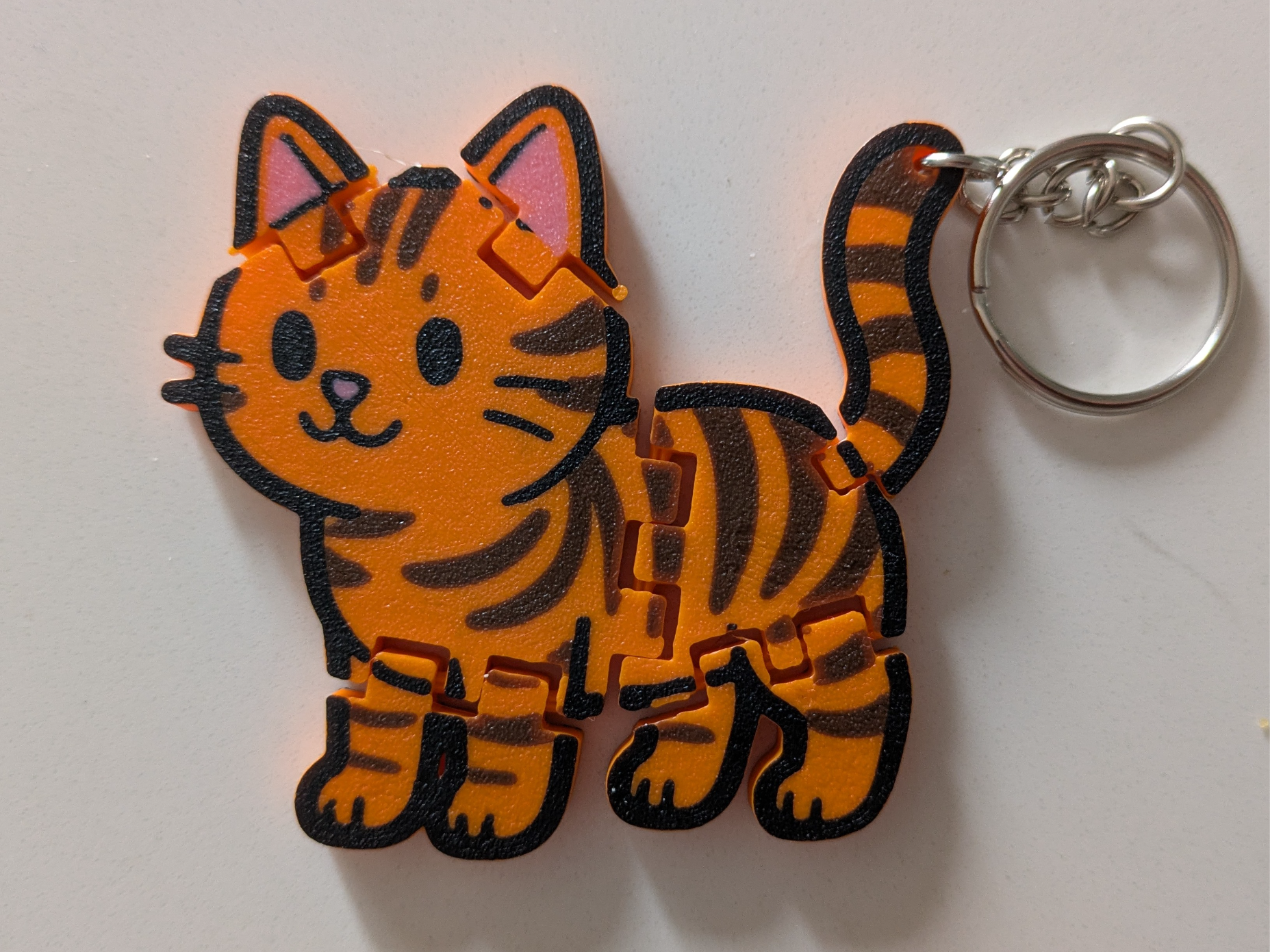Cute cat keychain solid or flexi