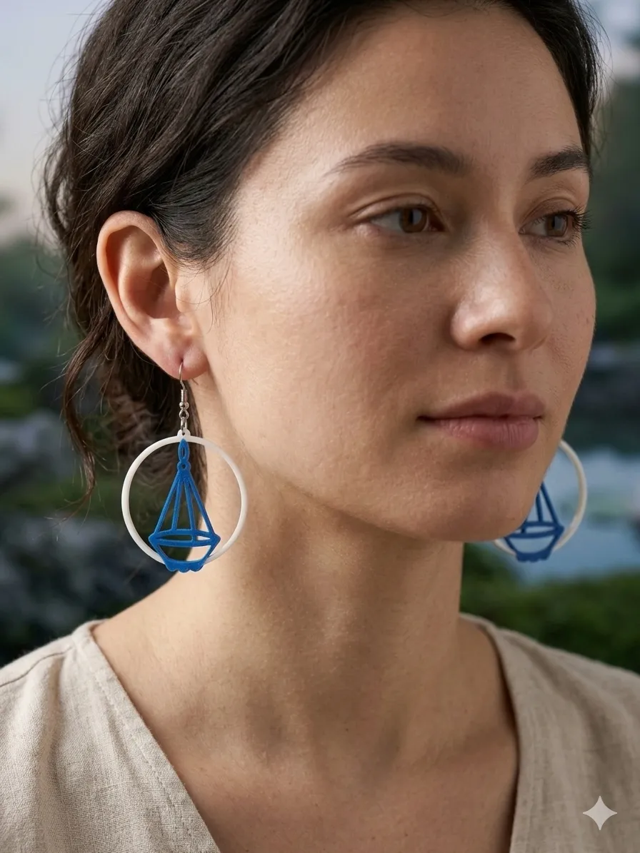 Libra Earrings - Zodiac Series view 3