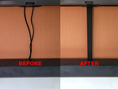 Simple soundbar cable cover