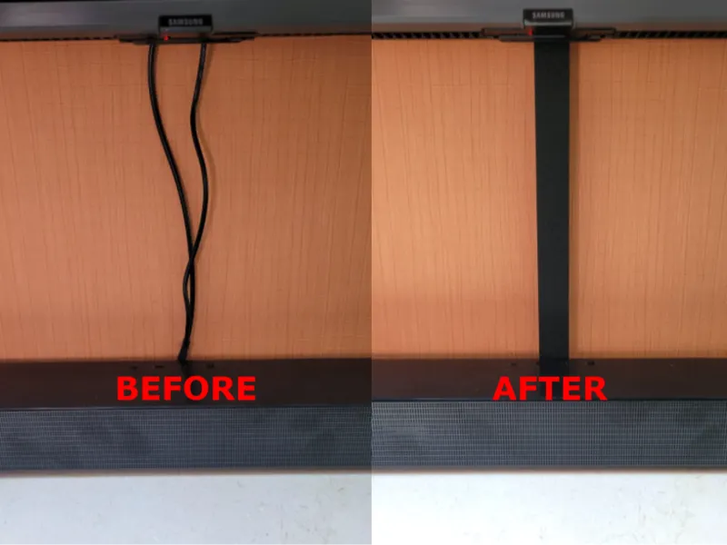 Simple soundbar cable cover