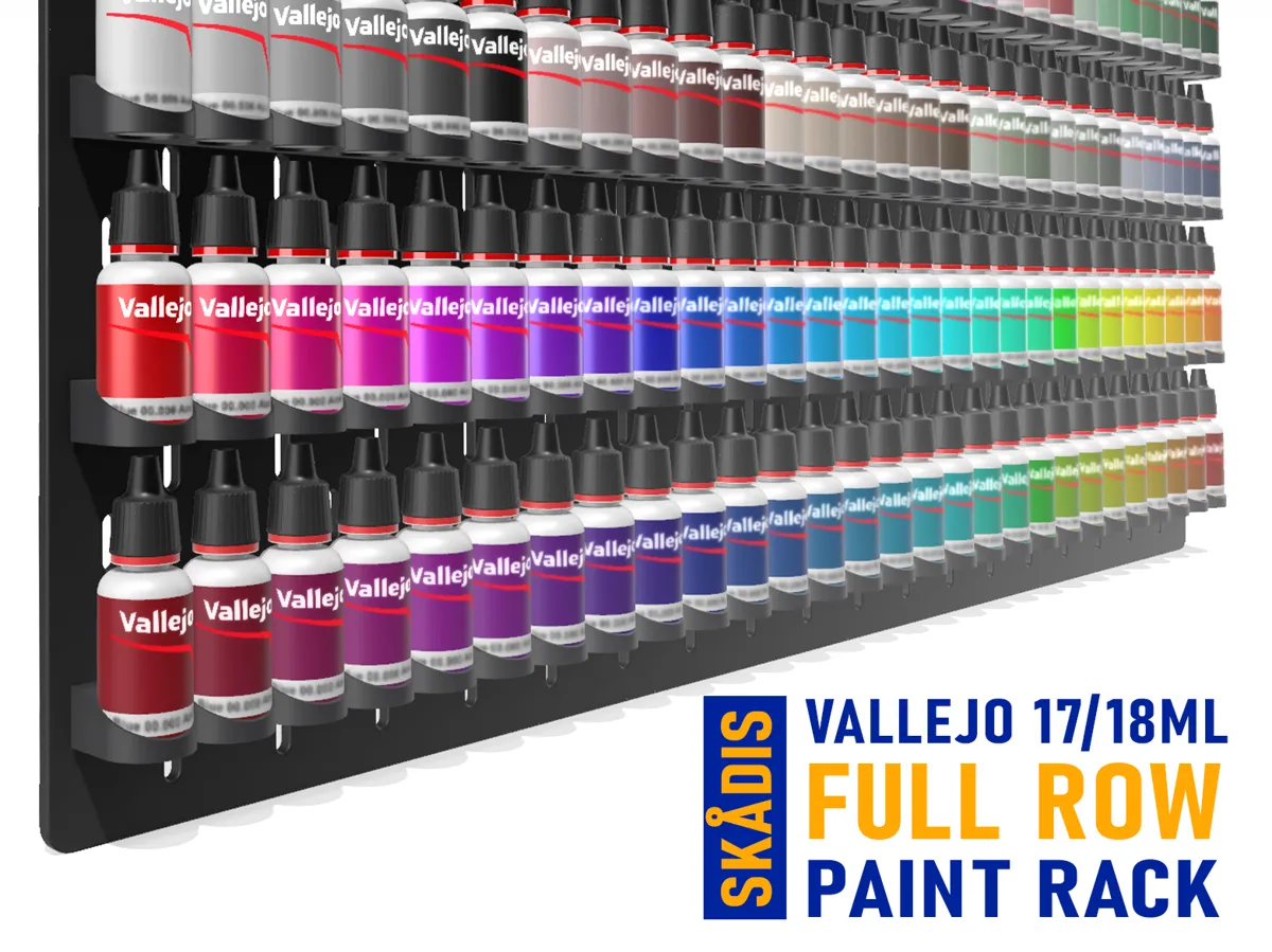 Paint Rack for Dropper Bottles - Skadis Full Rows - Free 3D Print Model ...