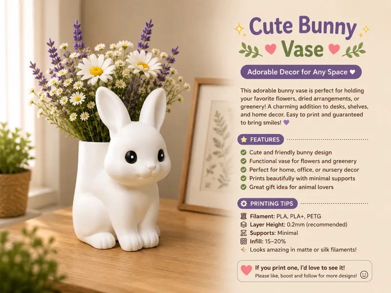 Cute Bunny Vase