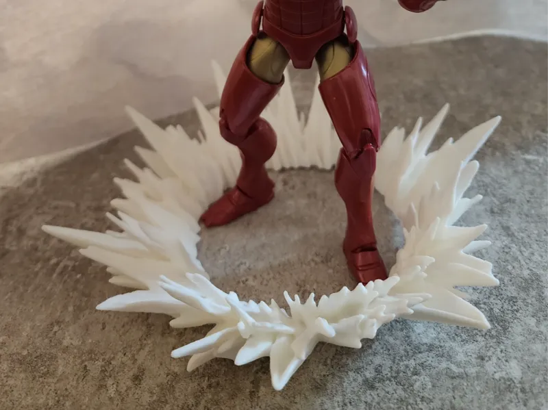Action figure impact/shockwave effects