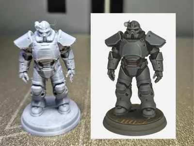 Fallout T65 PowerArmor Miniature 44 mm