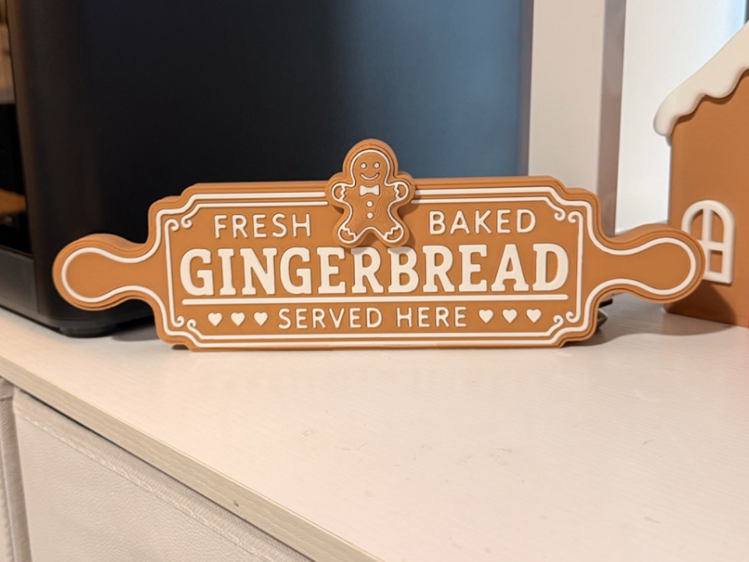 Fresh Baked Gingerbread Served Here Christmas Sign - 1