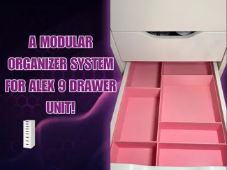 Modular Bin System For IKEA 9 Drawer Alex Unit!