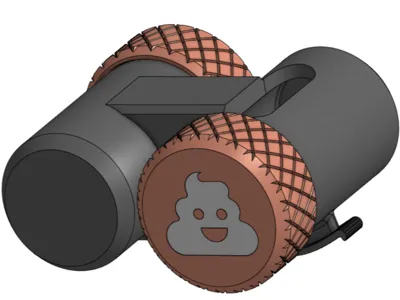 Leash container for poops bags and treats v2