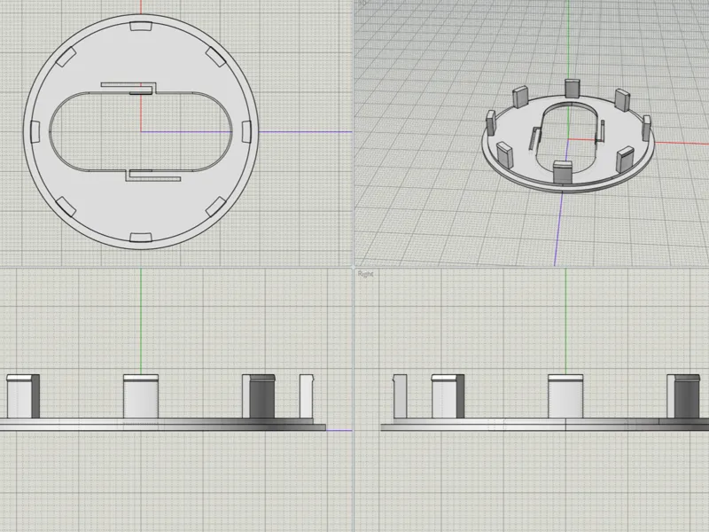 Hub Mount for 3D Printed MarsWork Color Cards