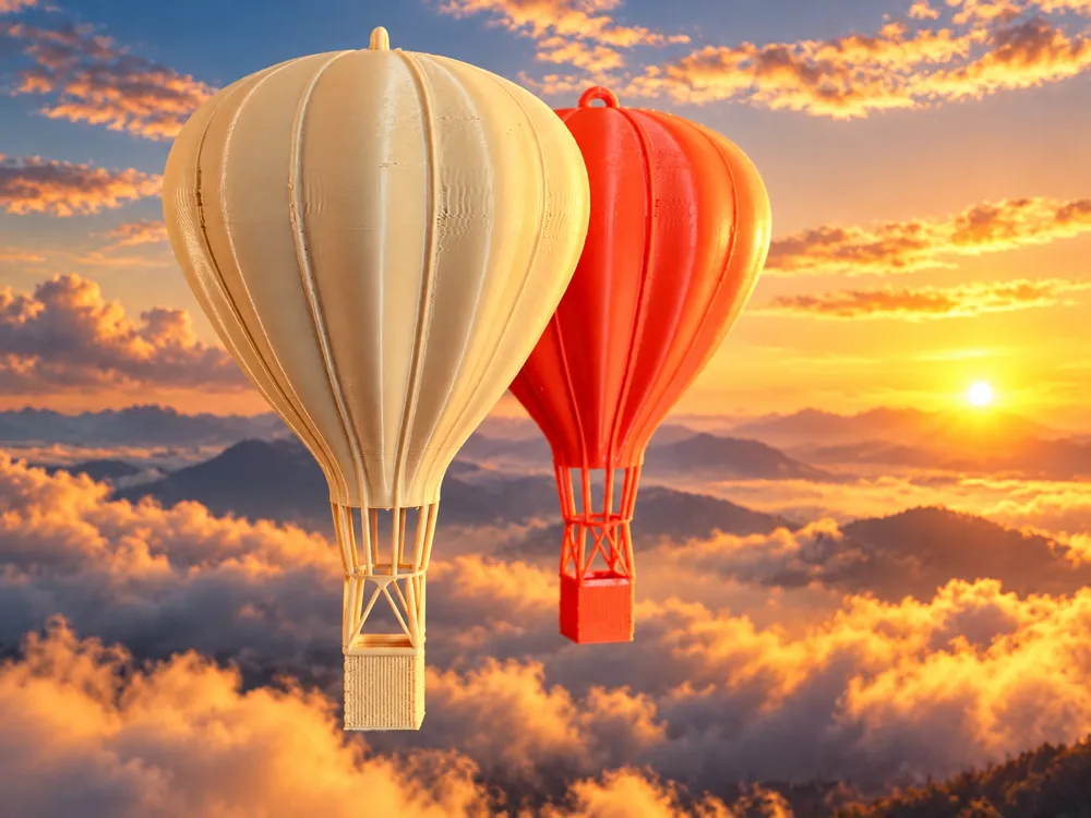 Print-in-Place Hot Air Balloon – Support-Free - Free 3D Print Model ...