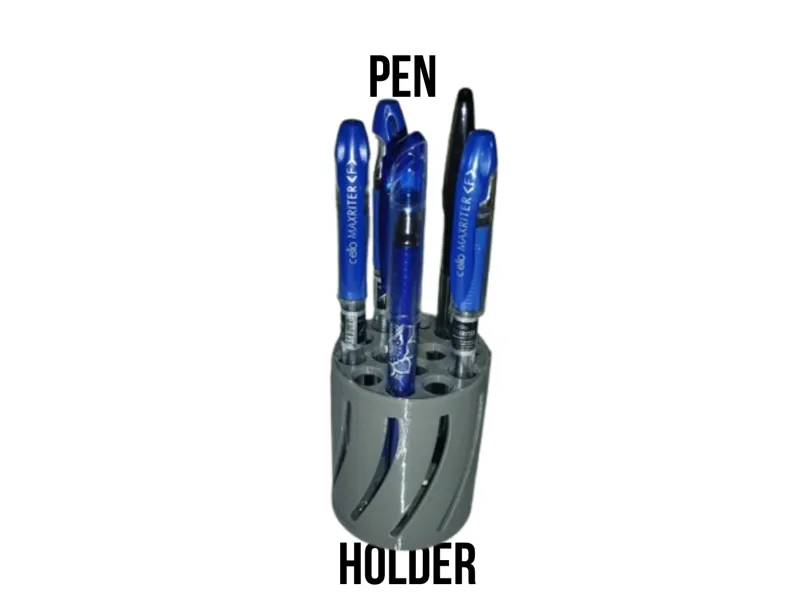 Pen holder with holes