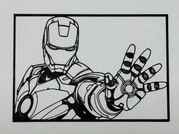 Silhouette Iron Man - déco murale