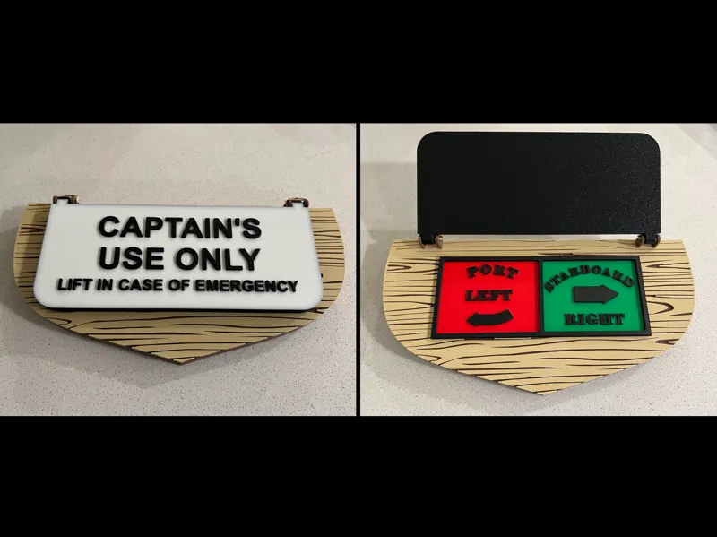 Captain's Use Only novelty sign remix
