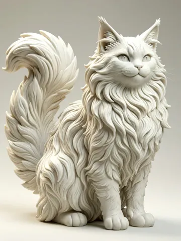 Modelo para impresión 3D: 缅因猫 — vista de referencia 2