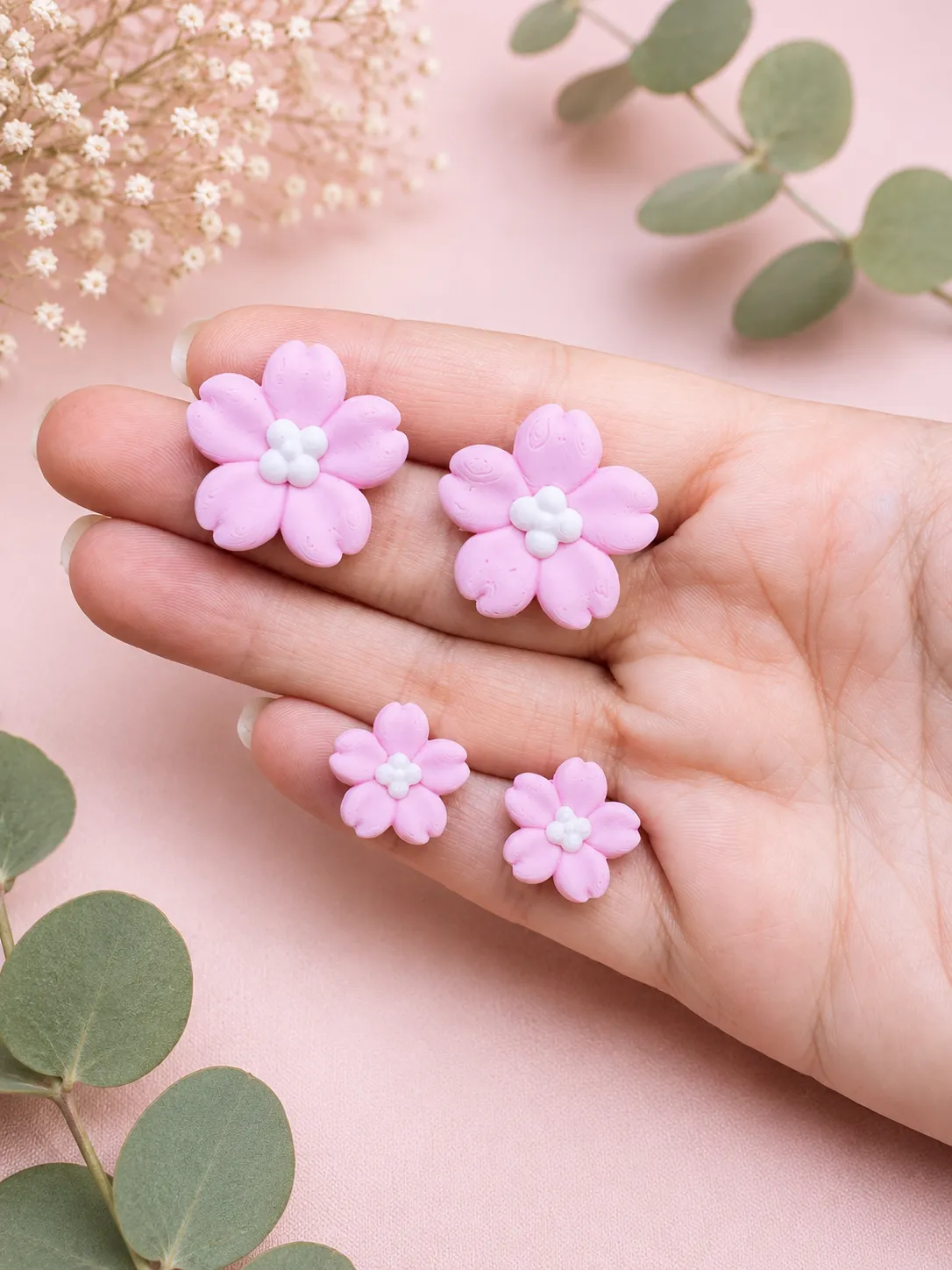 Sakura Stud Earrings | No Supports | 2 Sizes view 2