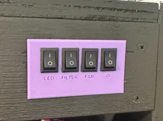 4 ON/OFF Switches with Labels 