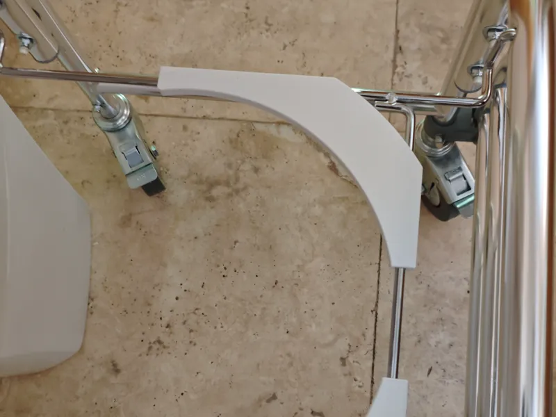Chamber Pot Centering Jig for Bath Wheelchair