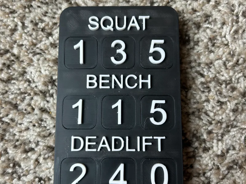 Powerlifting/Weightlifting PR Plaque for max lift