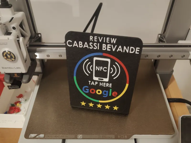 STAND NFC CARD GOOGLE RECENSIONI MODIFICABILE
