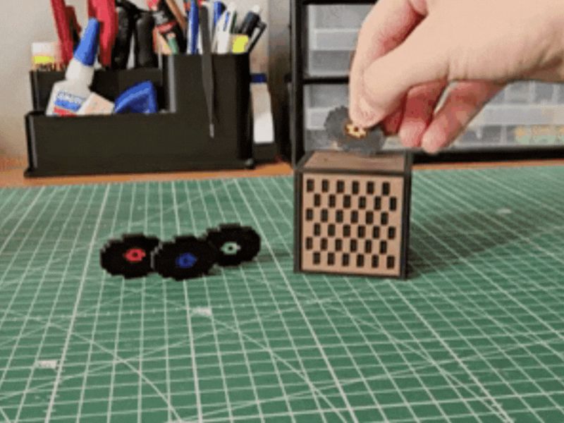 Juke Box Minecraft Avec Mécanisme Fidjet 
