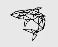 Requin mural low poly — photo 2