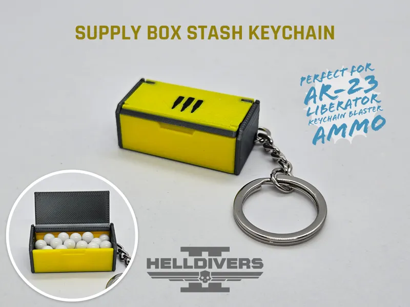 Supply Box Stash Keychain — From Helldivers 2
