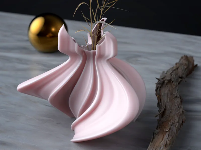 Futuristic Elegant Alien Vase 