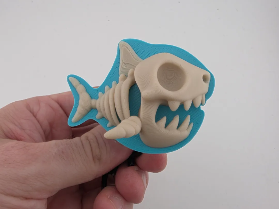 Cute Shark Skeleton Key charm for bag  by Mad power MakerWorld: Download Free 3D Models - 3D model önizlemesi