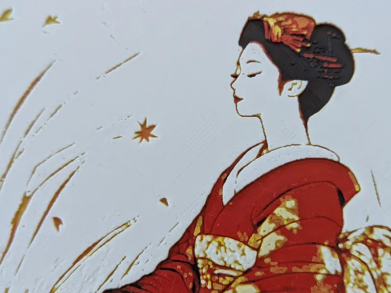 Geisha sitting in grass