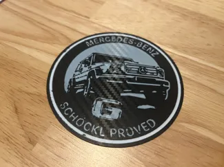 G-Klasse Untersetzer (95mm, Schöckl-Proved Badge)