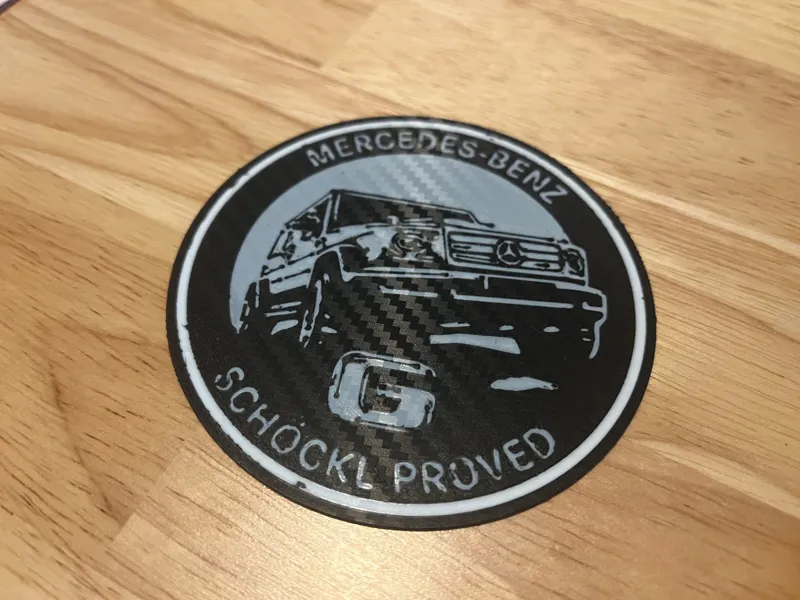 G-Klasse Untersetzer (95mm, Schöckl-Proved Badge)