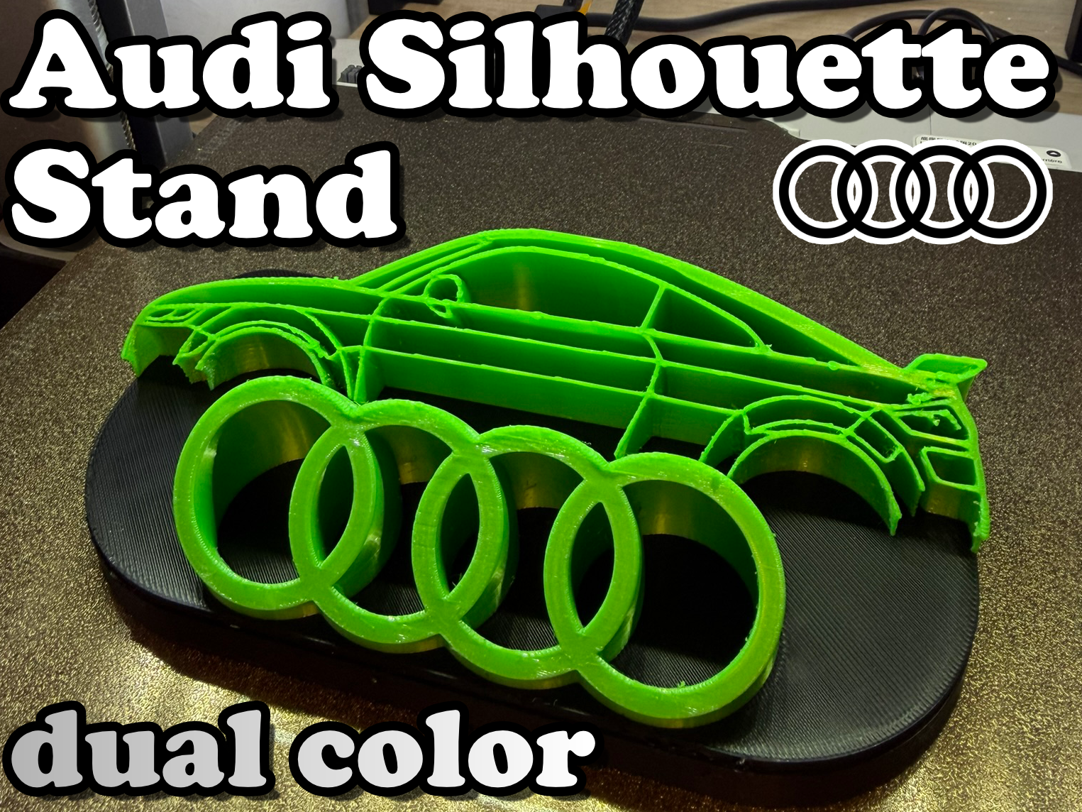 Audi TT RS Silhouette Logo Stand