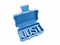 Print-In-Place Case with Word "JUST" Integrated