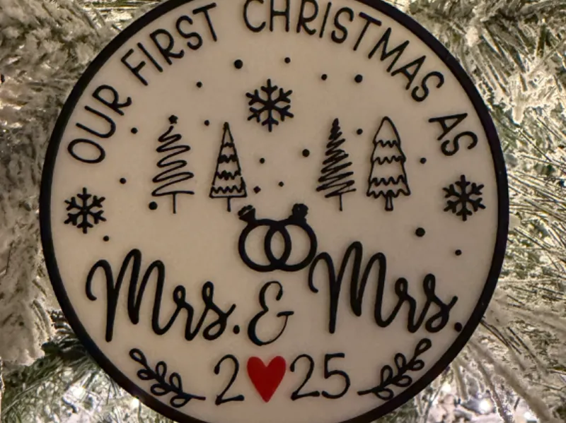First Christmas as Mrs. & Mrs. Bauble