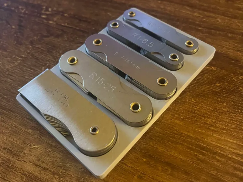 2x3 Gridfinity Radius Gauge Tray