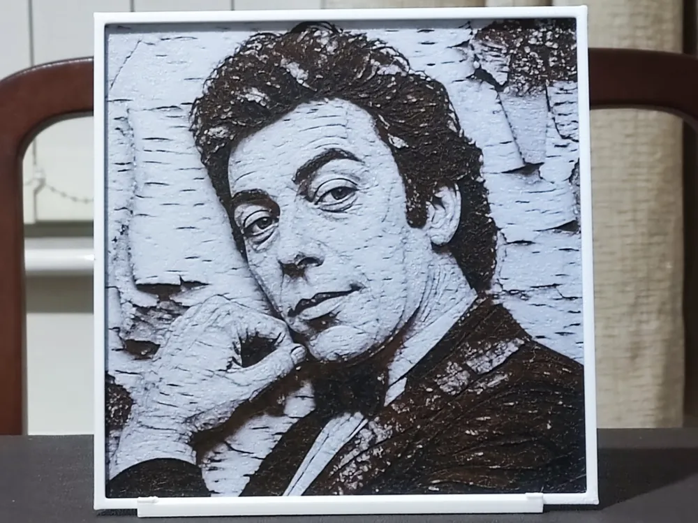 Cuadro decorativo en 3D: Tim Curry (1946-2026) - 3 Color HueForge. Referencia del modelo original.