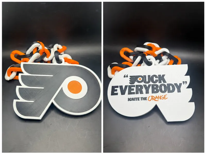 Flyers "Puck Everybody" Hype Necklace with Chain 