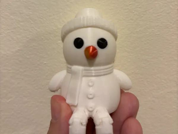Bonhomme de neige mignon à jambes articulées V2